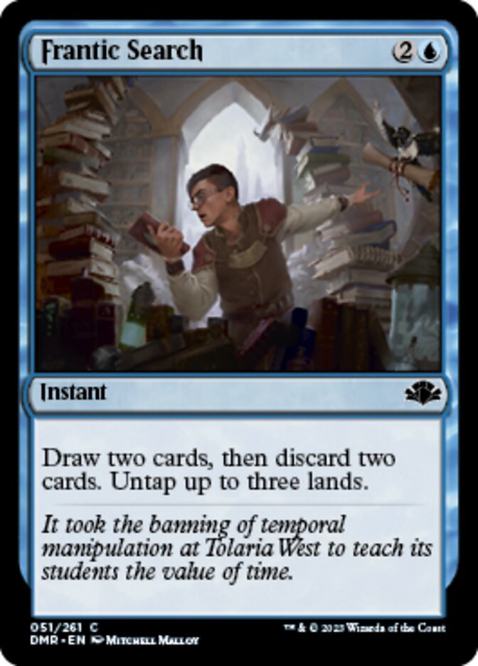 Frantic Search [Dominaria Remastered] | Jomio and Rueliete's Cards and Comics