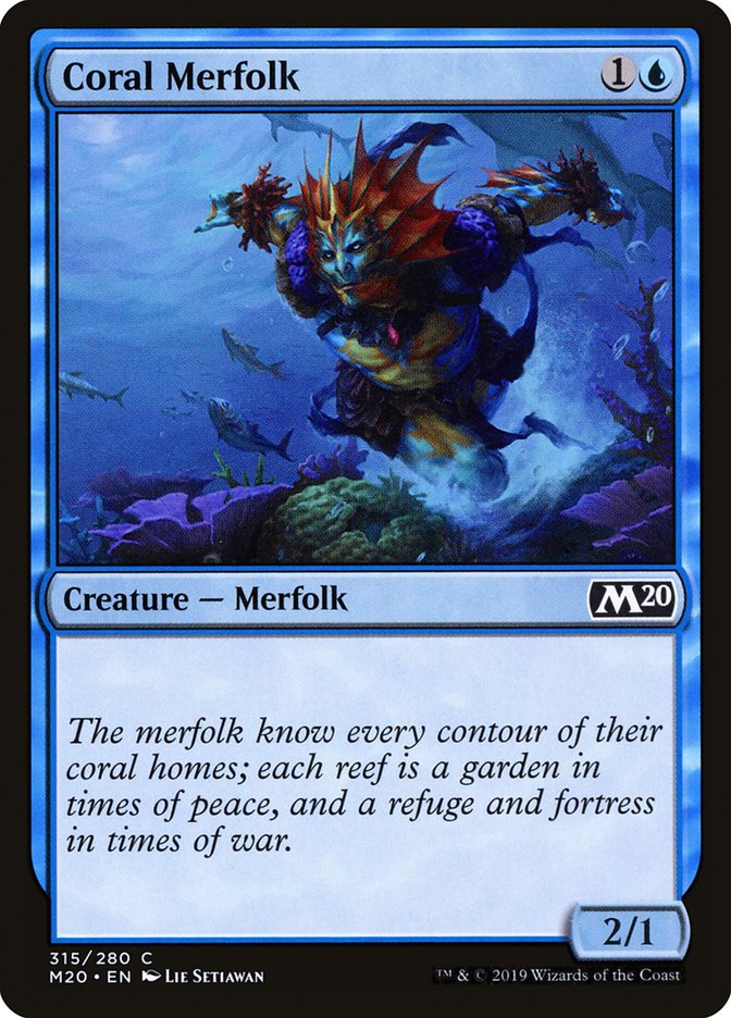 Coral Merfolk [Core Set 2020] | Jomio and Rueliete's Cards and Comics