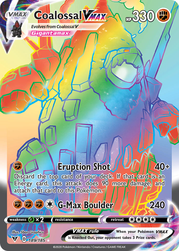Coalossal VMAX (189/185) [Sword & Shield: Vivid Voltage] | Jomio and Rueliete's Cards and Comics