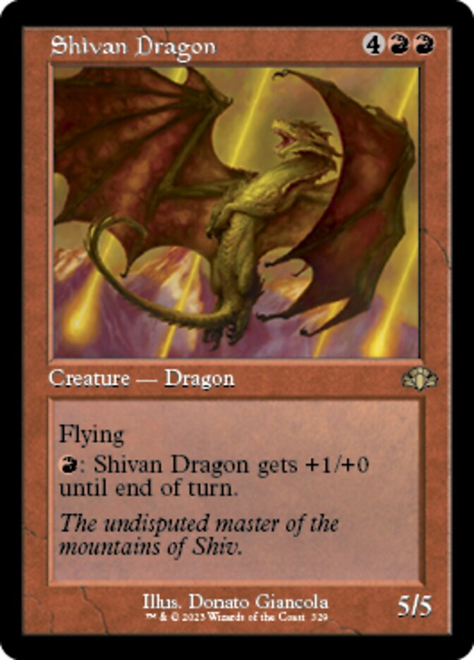 Shivan Dragon (Retro) [Dominaria Remastered] | Jomio and Rueliete's Cards and Comics
