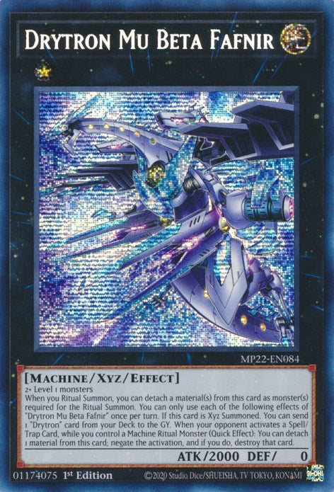Drytron Mu Beta Fafnir [MP22-EN084] Prismatic Secret Rare | Jomio and Rueliete's Cards and Comics