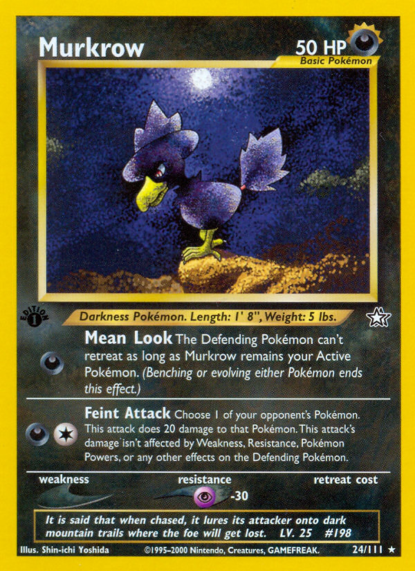 Murkrow (24/111) [Neo Genesis 1st Edition] | Jomio and Rueliete's Cards and Comics