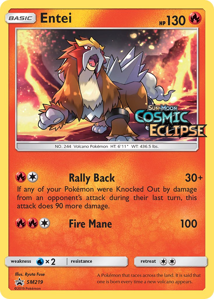 Entei (SM219) [Sun & Moon: Black Star Promos] | Jomio and Rueliete's Cards and Comics