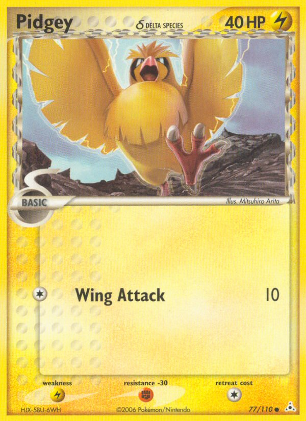Pidgey (77/110) (Delta Species) [EX: Holon Phantoms] | Jomio and Rueliete's Cards and Comics