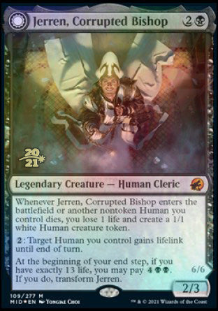 Jerren, Corrupted Bishop // Ormendahl, the Corrupted [Innistrad: Midnight Hunt Prerelease Promos] | Jomio and Rueliete's Cards and Comics