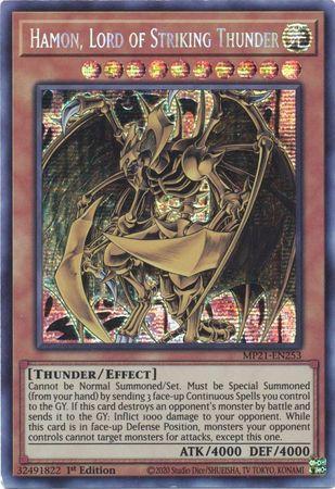 Hamon, Lord of Striking Thunder [MP21-EN253] Prismatic Secret Rare | Jomio and Rueliete's Cards and Comics