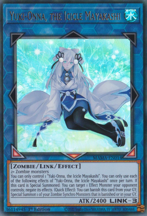 Yuki-Onna, the Icicle Mayakashi [MAMA-EN014] Ultra Rare | Jomio and Rueliete's Cards and Comics