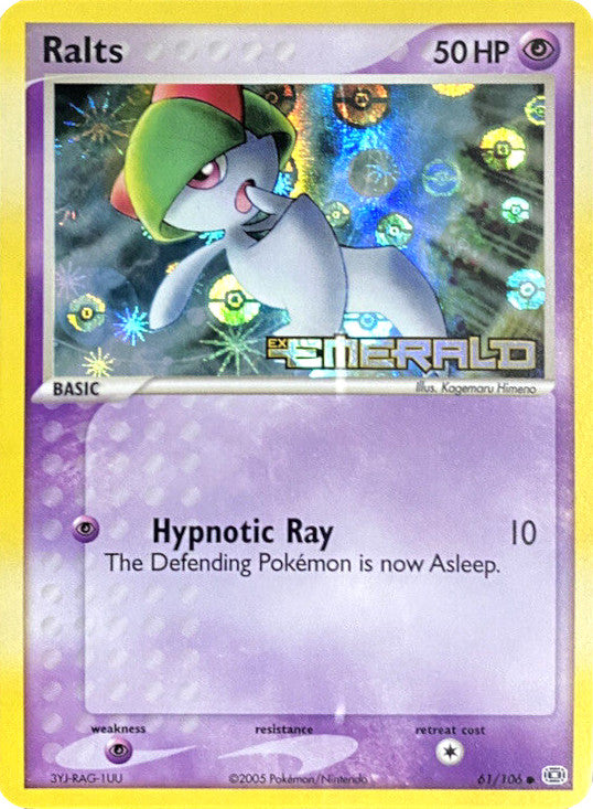 Ralts (61/106) (Stamped) [EX: Emerald] | Jomio and Rueliete's Cards and Comics