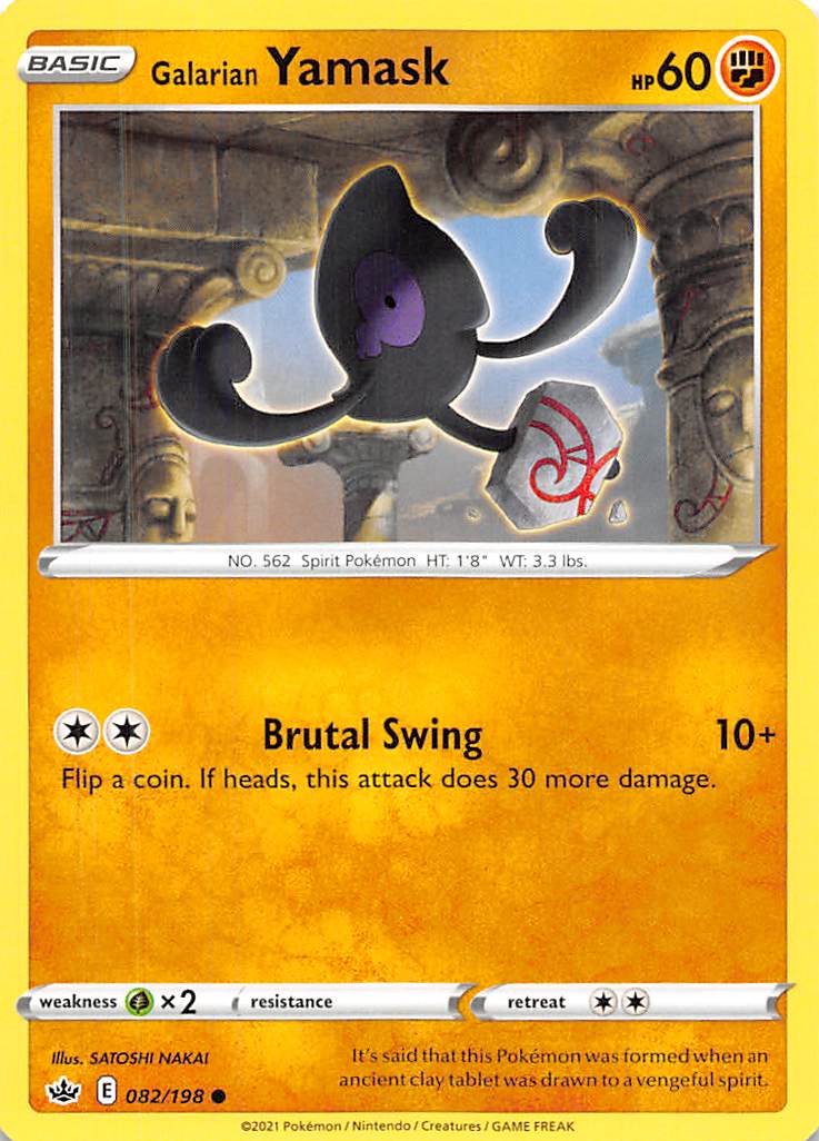 Galarian Yamask (082/198) [Sword & Shield: Chilling Reign] | Jomio and Rueliete's Cards and Comics