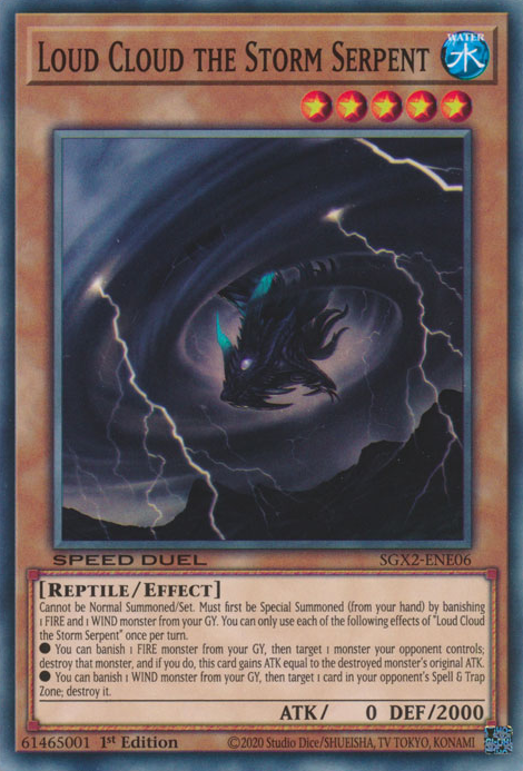 Loud Cloud the Storm Serpent [SGX2-ENE06] Common | Jomio and Rueliete's Cards and Comics