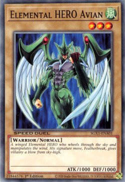Elemental HERO Avian [SGX1-ENA01] Common | Jomio and Rueliete's Cards and Comics