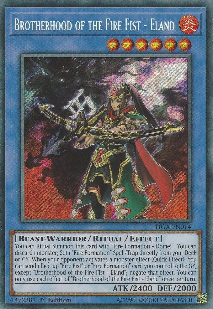Brotherhood of the Fire Fist - Eland [FIGA-EN014] Secret Rare | Jomio and Rueliete's Cards and Comics
