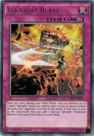 Igknight Burst [CORE-EN073] Rare | Jomio and Rueliete's Cards and Comics
