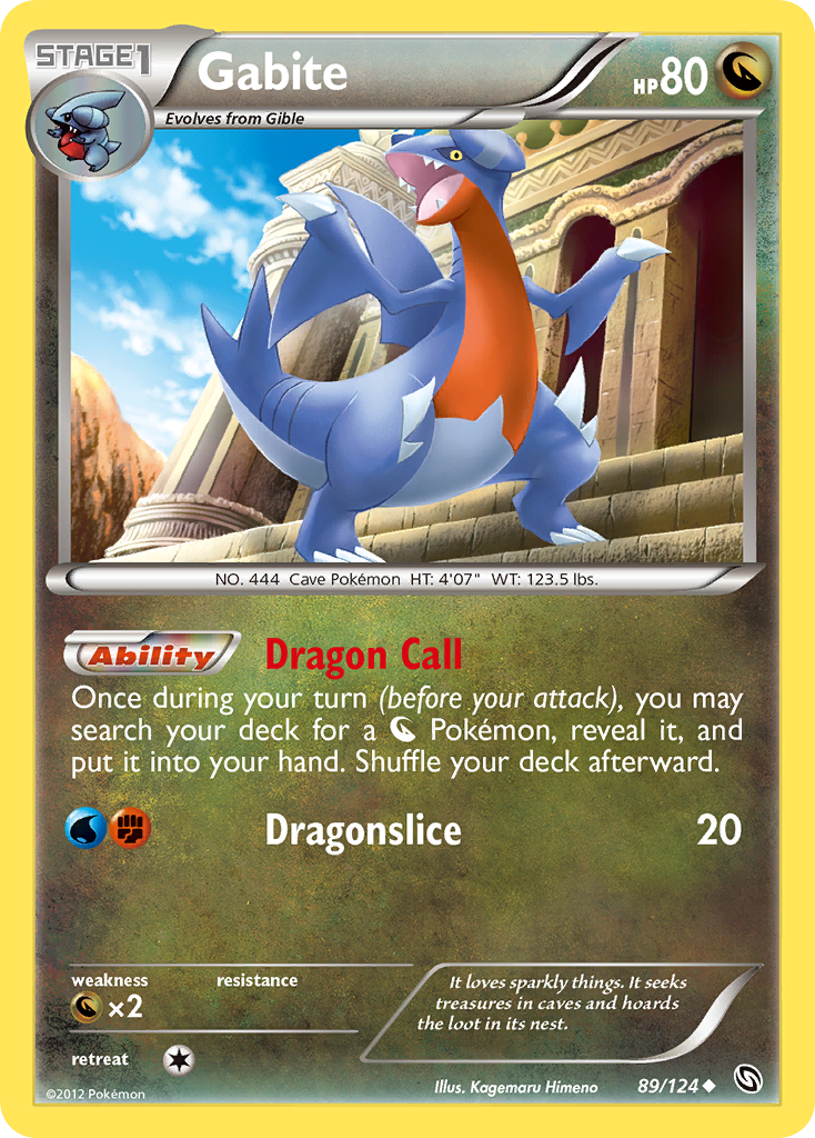 Gabite (89/124) [Black & White: Dragons Exalted] | Jomio and Rueliete's Cards and Comics