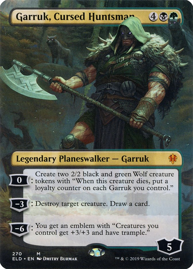 Garruk, Cursed Huntsman (Borderless) [Throne of Eldraine] | Jomio and Rueliete's Cards and Comics
