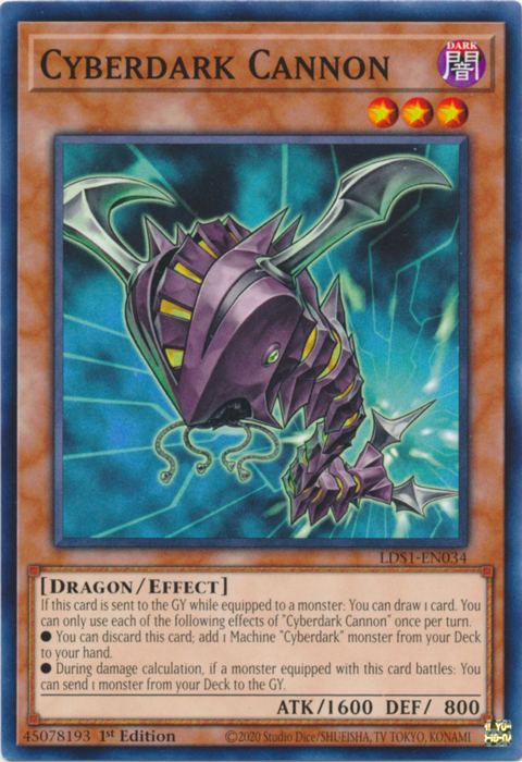 Cyberdark Cannon [LDS1-EN034] Common | Jomio and Rueliete's Cards and Comics
