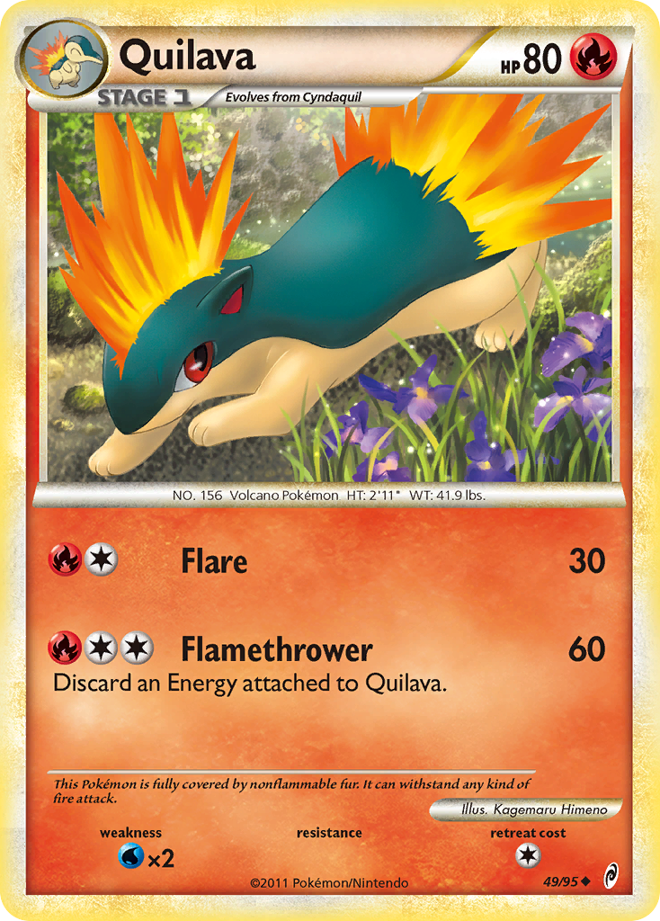 Quilava (49/95) [HeartGold & SoulSilver: Call of Legends] | Jomio and Rueliete's Cards and Comics