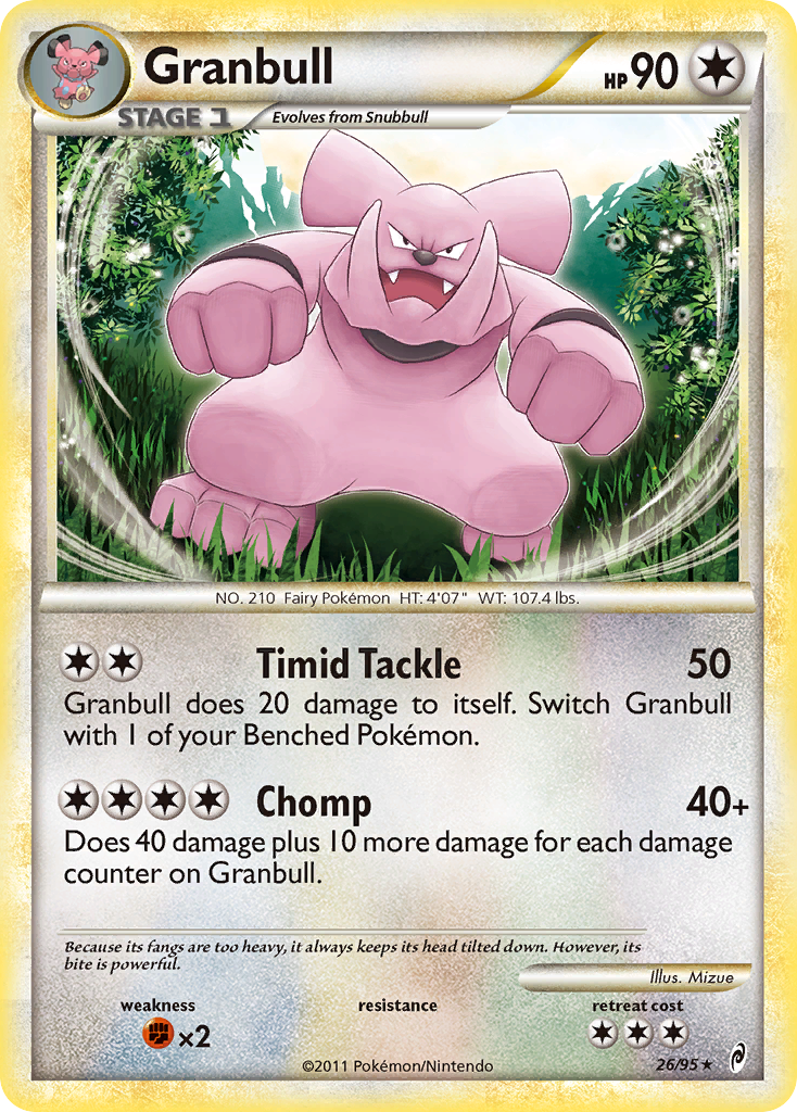 Granbull (26/95) [HeartGold & SoulSilver: Call of Legends] | Jomio and Rueliete's Cards and Comics