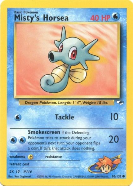 Misty's Horsea (86/132) [Gym Heroes Unlimited] | Jomio and Rueliete's Cards and Comics