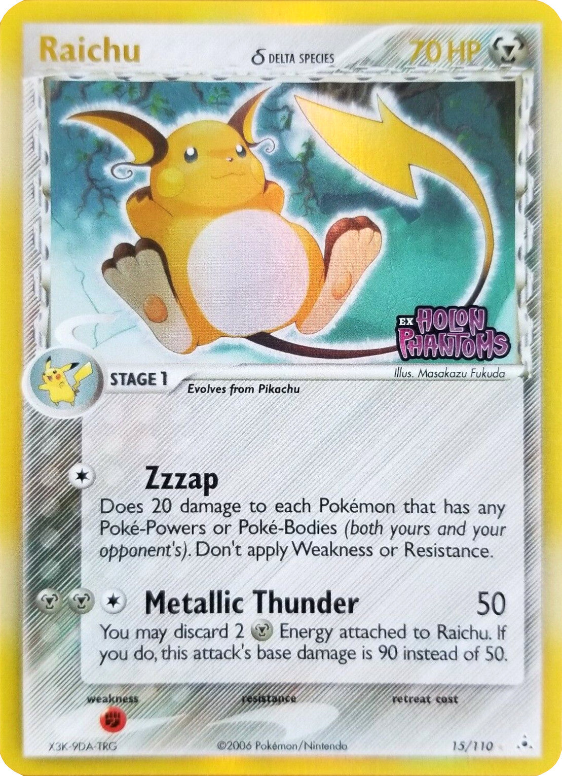 Raichu (15/110) (Delta Species) (Stamped) [EX: Holon Phantoms] | Jomio and Rueliete's Cards and Comics
