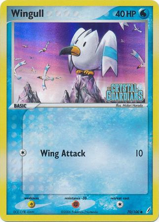 Wingull (70/100) (Stamped) [EX: Crystal Guardians] | Jomio and Rueliete's Cards and Comics