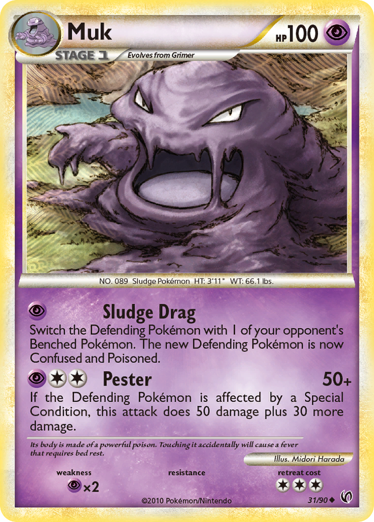 Muk (31/90) [HeartGold & SoulSilver: Undaunted] | Jomio and Rueliete's Cards and Comics