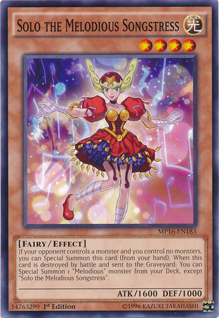 Solo the Melodious Songstress [MP16-EN183] Common | Jomio and Rueliete's Cards and Comics