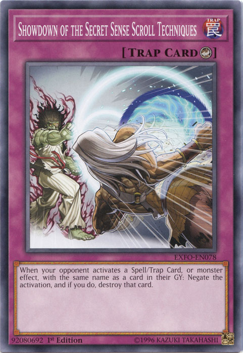 Showdown of the Secret Sense Scroll Techniques [EXFO-EN078] Common | Jomio and Rueliete's Cards and Comics