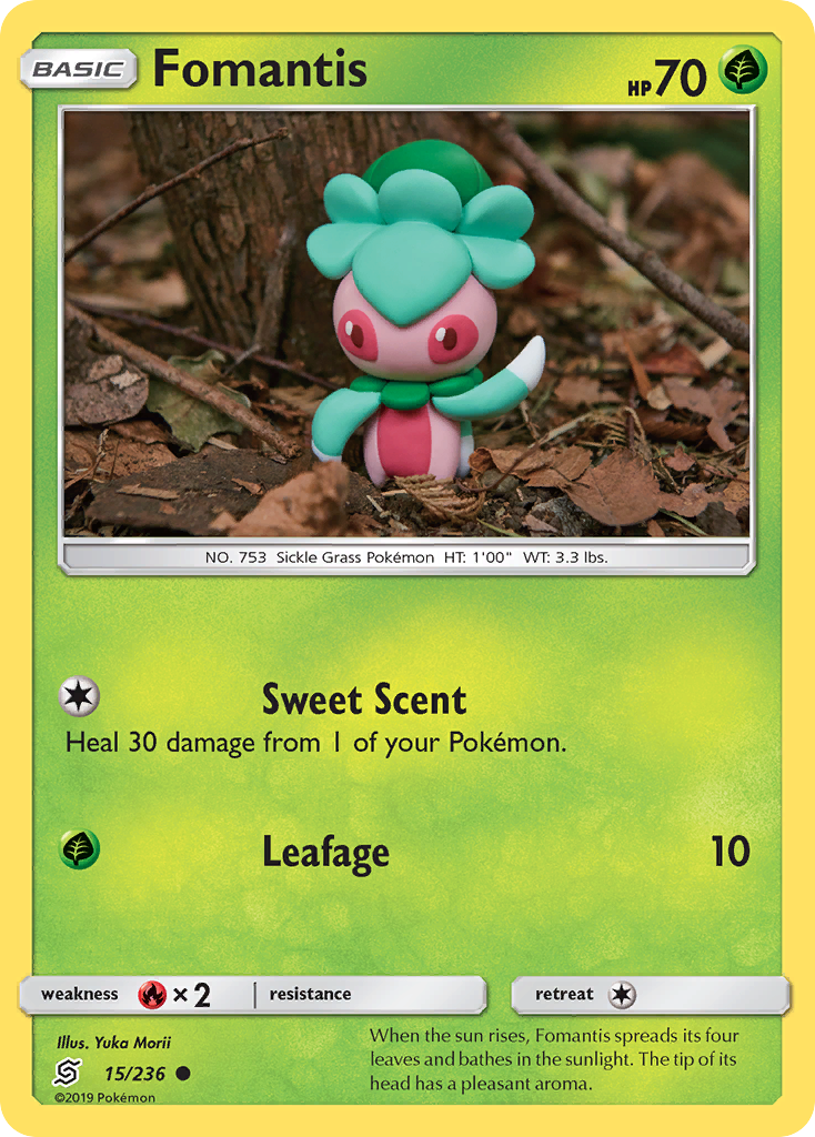 Fomantis (15/236) [Sun & Moon: Unified Minds] | Jomio and Rueliete's Cards and Comics