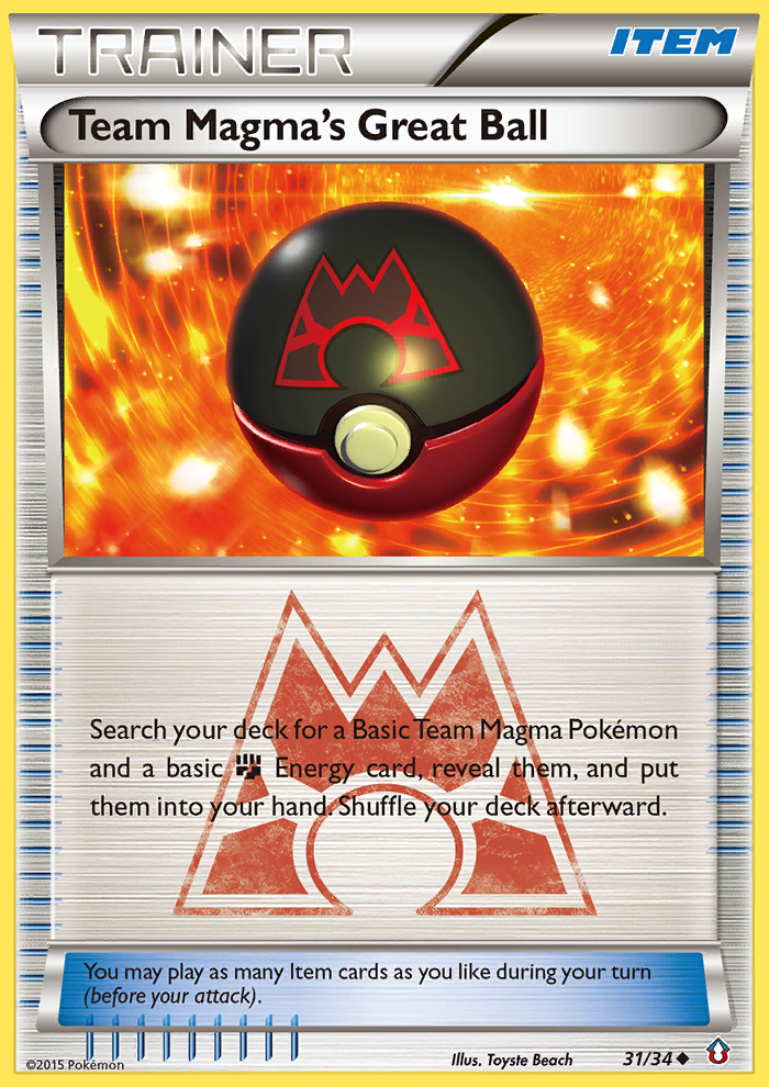Team Magma's Great Ball (31/34) [XY: Double Crisis] | Jomio and Rueliete's Cards and Comics