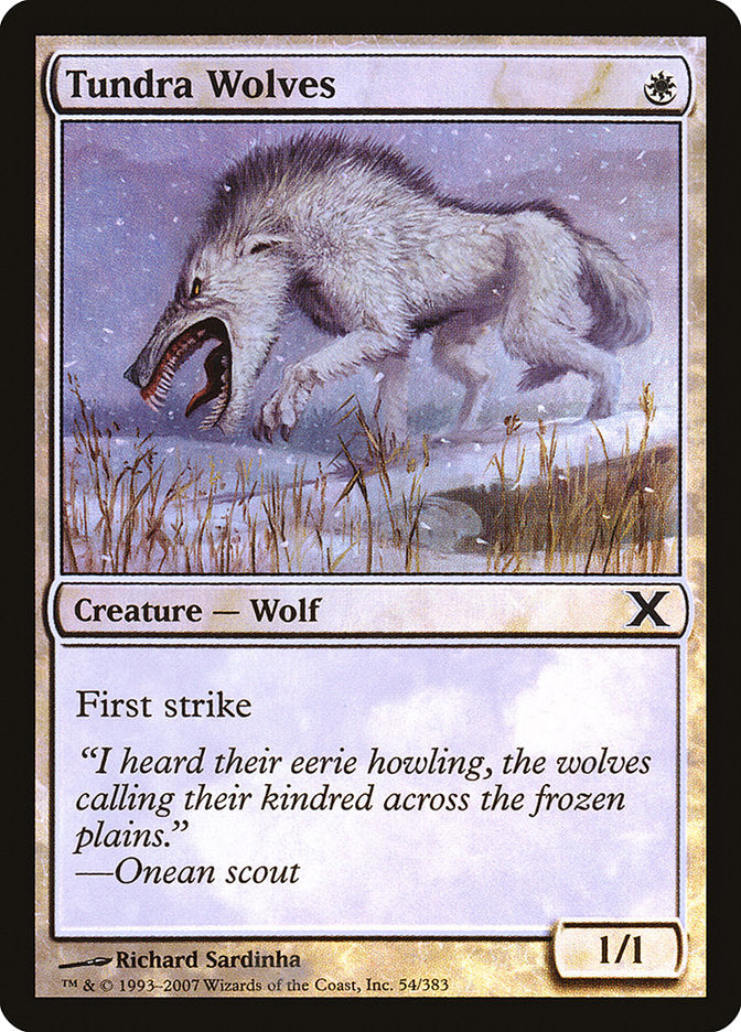 Tundra Wolves (Premium Foil) [Tenth Edition] | Jomio and Rueliete's Cards and Comics