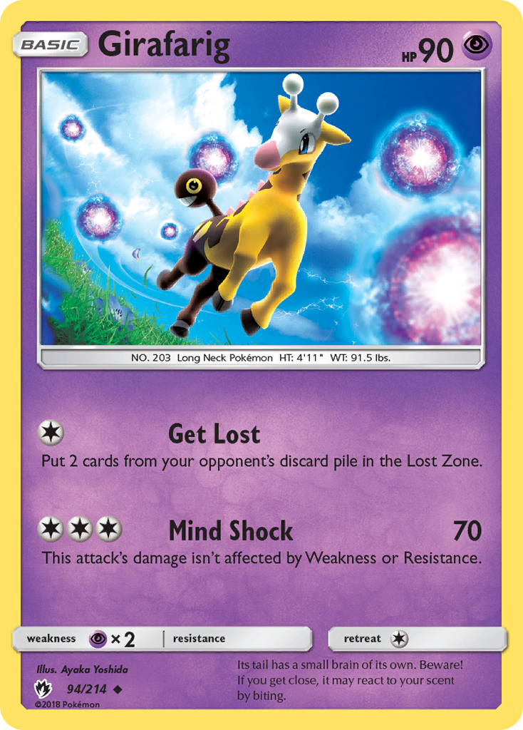 Girafarig (94/214) [Sun & Moon: Lost Thunder] | Jomio and Rueliete's Cards and Comics
