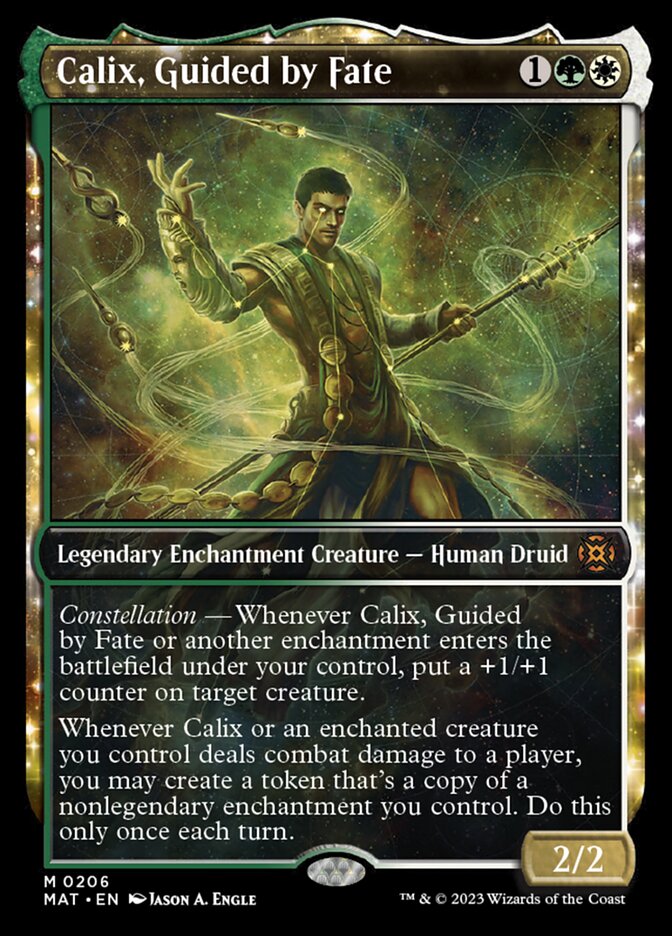 Calix, Guided by Fate (Showcase Halo Foil) [March of the Machine: The Aftermath] | Jomio and Rueliete's Cards and Comics