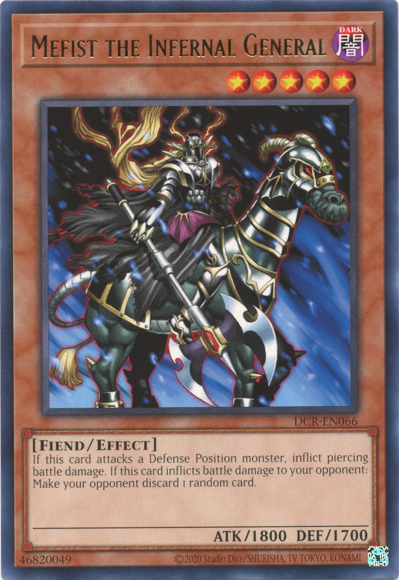 Mefist the Infernal General (25th Anniversary) [DCR-EN066] Rare | Jomio and Rueliete's Cards and Comics