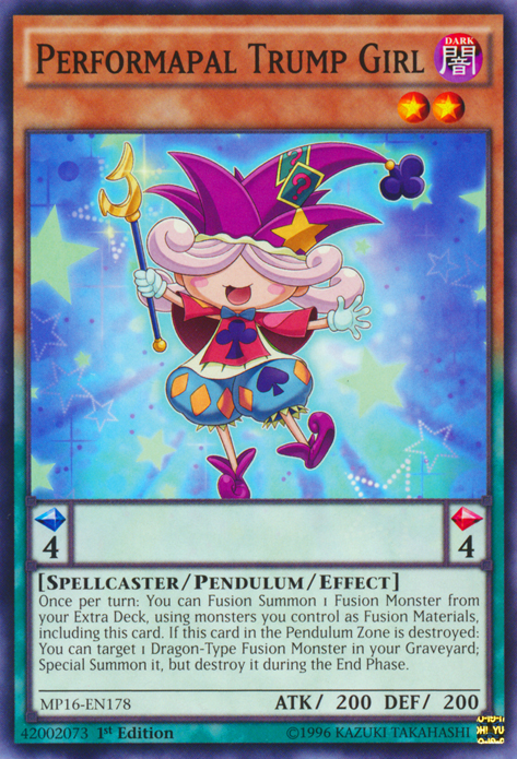 Performapal Trump Girl [MP16-EN178] Common | Jomio and Rueliete's Cards and Comics