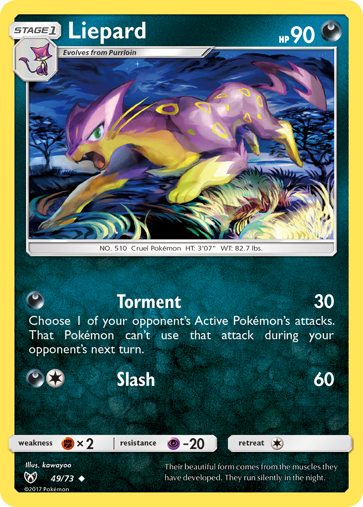 Liepard (49/73) [Sun & Moon: Shining Legends] | Jomio and Rueliete's Cards and Comics