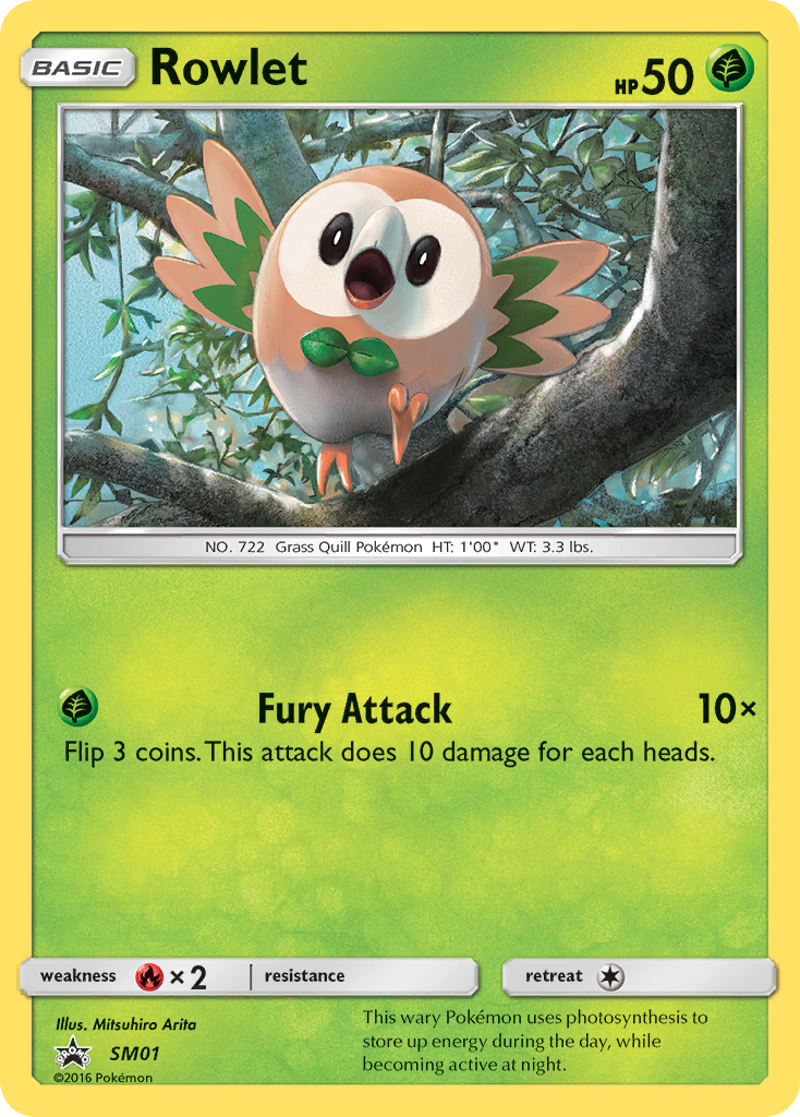 Rowlet (SM01) [Sun & Moon: Black Star Promos] | Jomio and Rueliete's Cards and Comics