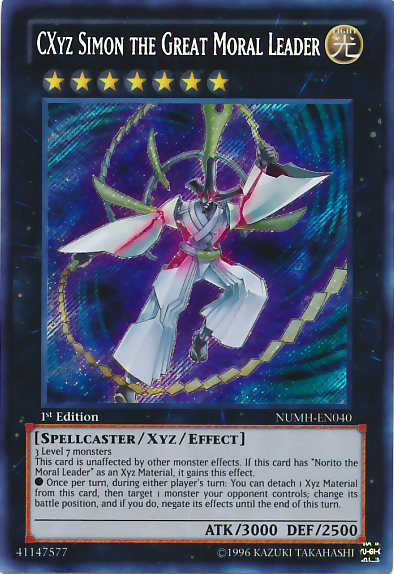 CXyz Simon the Great Moral Leader [NUMH-EN040] Secret Rare | Jomio and Rueliete's Cards and Comics