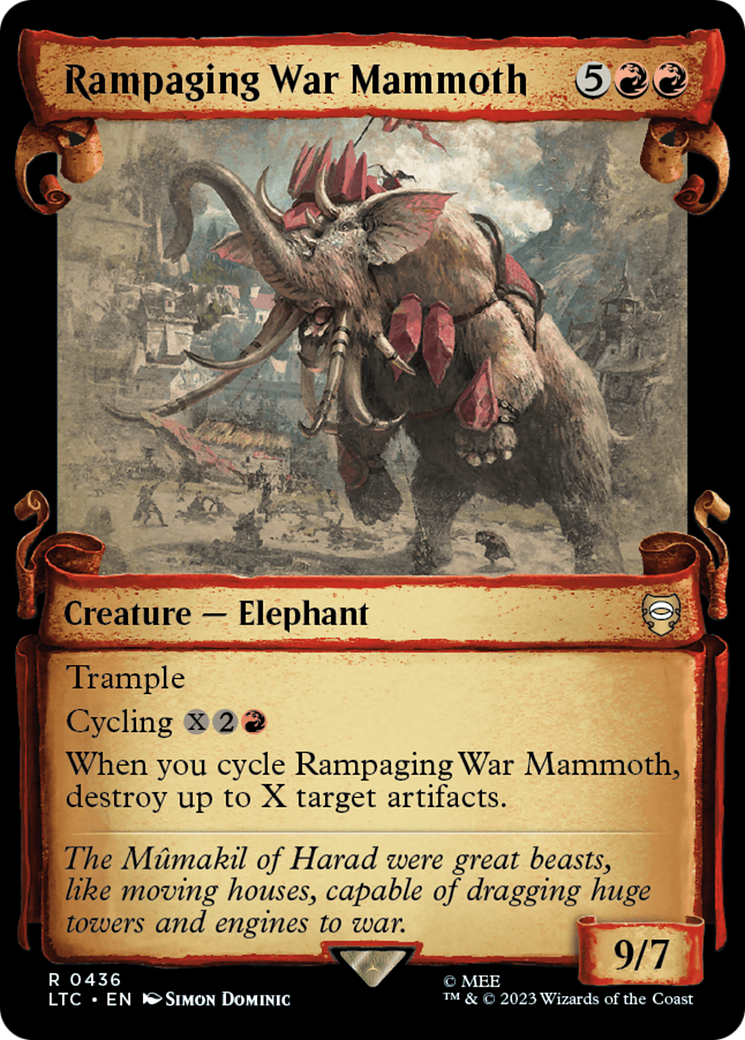 Rampaging War Mammoth [The Lord of the Rings: Tales of Middle-Earth Commander Showcase Scrolls] | Jomio and Rueliete's Cards and Comics