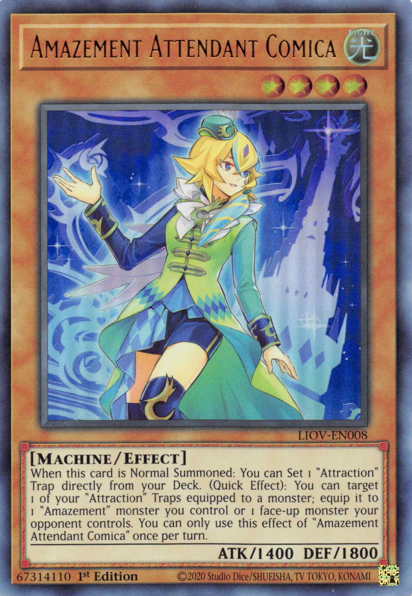 Amazement Attendant Comica [LIOV-EN008] Ultra Rare | Jomio and Rueliete's Cards and Comics