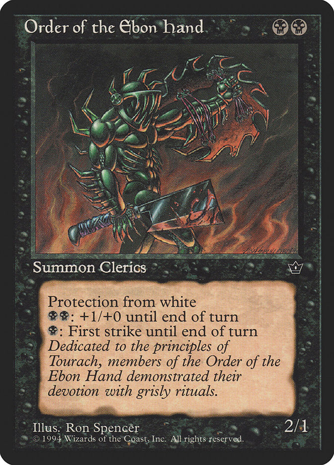 Order of the Ebon Hand (Ron Spencer) [Fallen Empires] | Jomio and Rueliete's Cards and Comics