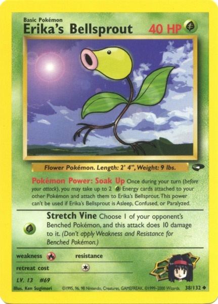 Erika's Bellsprout (38/132) [Gym Challenge Unlimited] | Jomio and Rueliete's Cards and Comics
