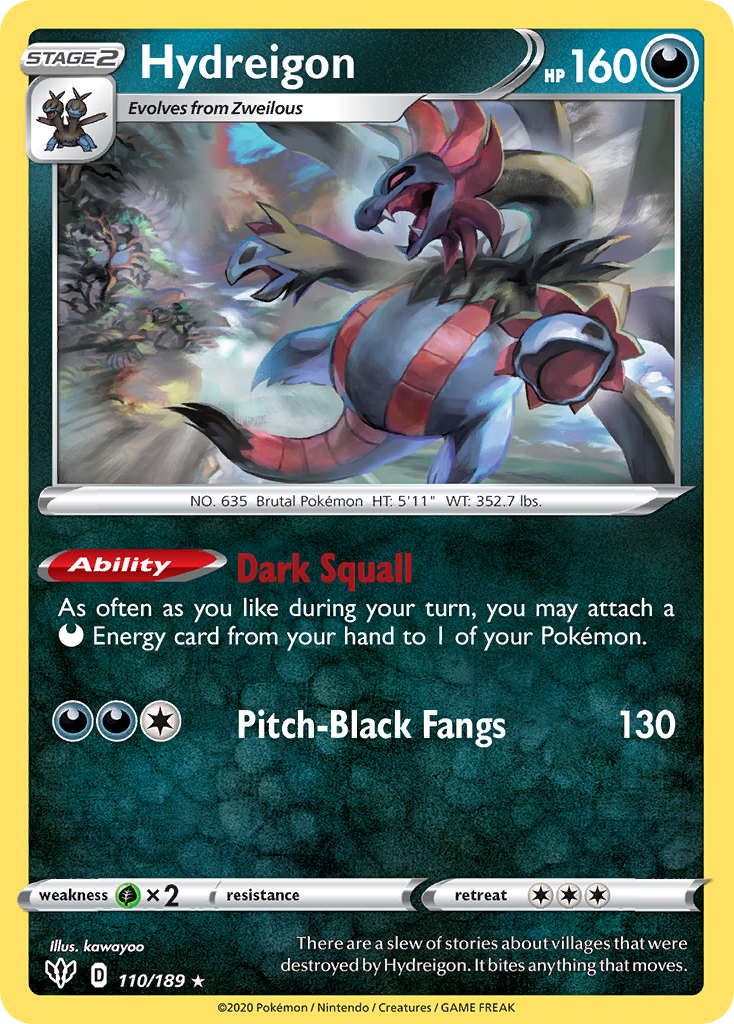 Hydreigon (110/189) [Sword & Shield: Darkness Ablaze] | Jomio and Rueliete's Cards and Comics