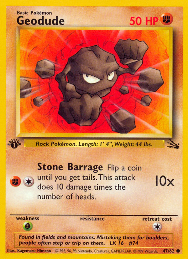 Geodude (47/62) [Fossil 1st Edition] | Jomio and Rueliete's Cards and Comics