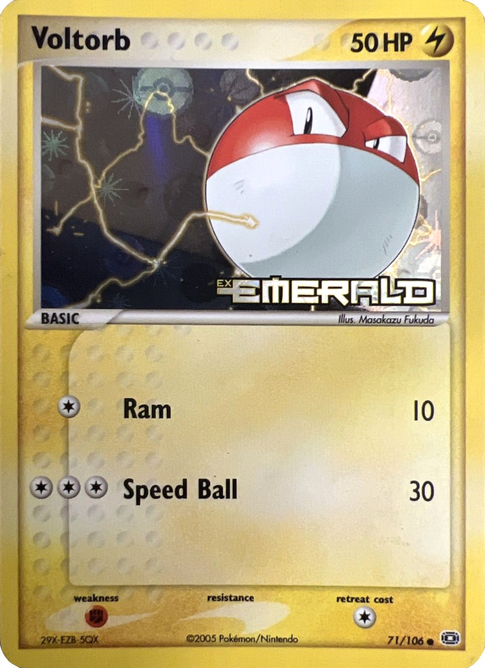 Voltorb (71/106) (Stamped) [EX: Emerald] | Jomio and Rueliete's Cards and Comics