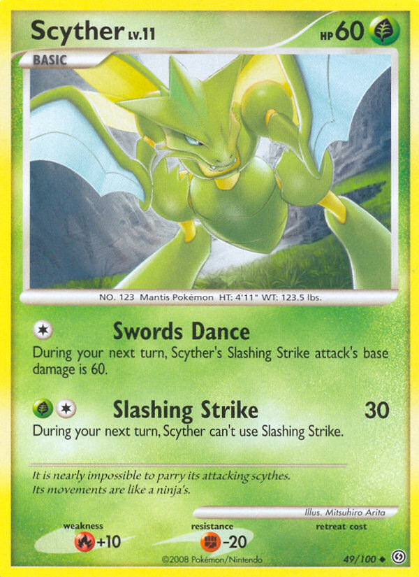 Scyther (49/100) [Diamond & Pearl: Stormfront] | Jomio and Rueliete's Cards and Comics