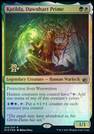 Katilda, Dawnhart Prime [Innistrad: Midnight Hunt Prerelease Promos] | Jomio and Rueliete's Cards and Comics