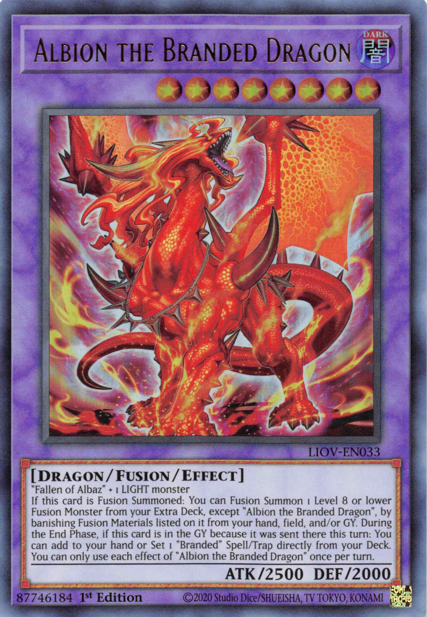 Albion the Branded Dragon [LIOV-EN033] Ultra Rare | Jomio and Rueliete's Cards and Comics