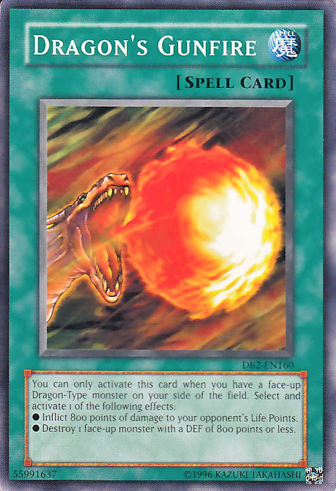 Dragon's Gunfire [DB2-EN160] Common | Jomio and Rueliete's Cards and Comics