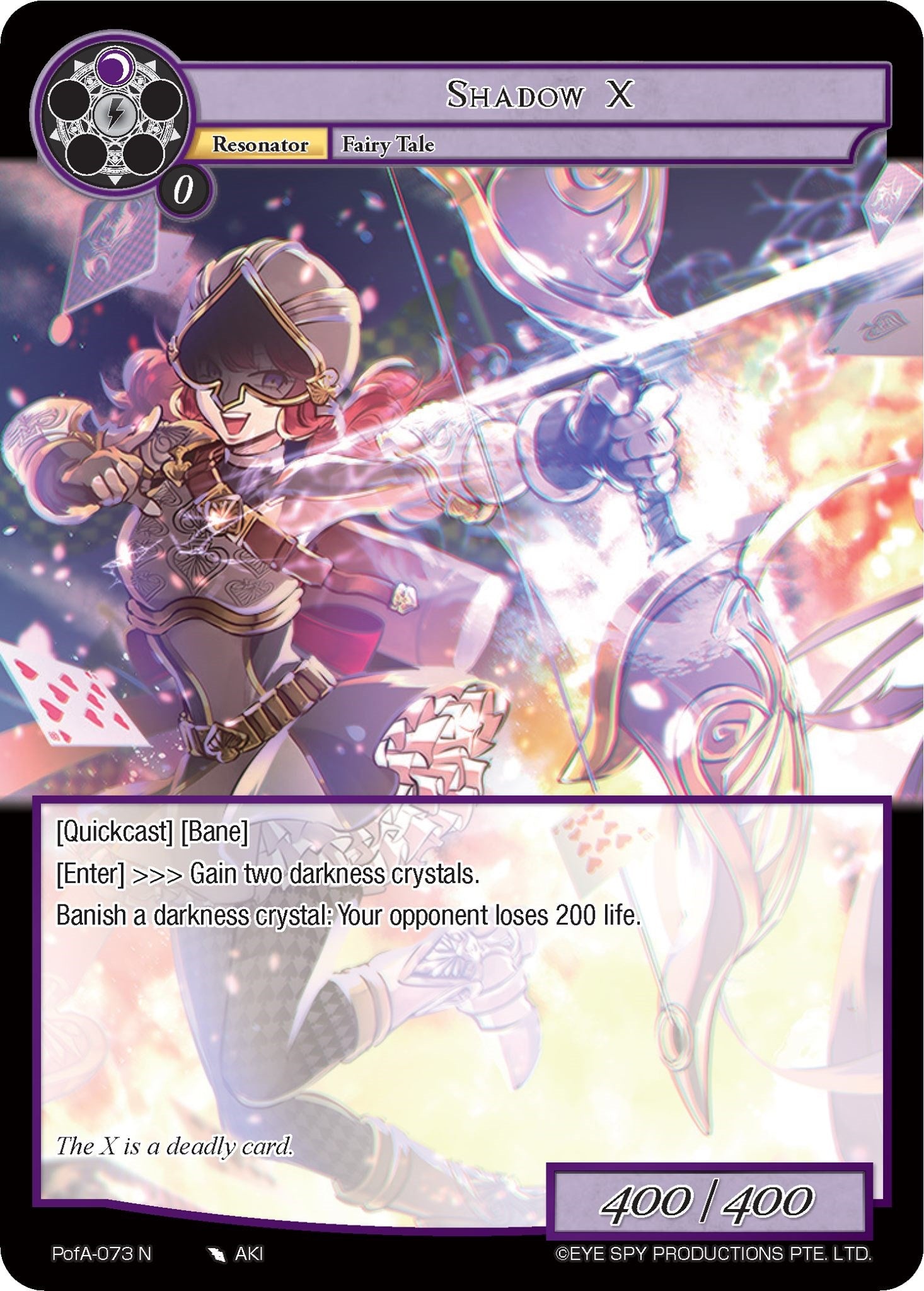 Shadow X (PofA-073) [Alice Origin IV: Prologue of Attoractia] | Jomio and Rueliete's Cards and Comics